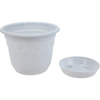 Горшок Martika Колывань 1.8 л, диам. 18 см, мрамор, с поддоном С93М