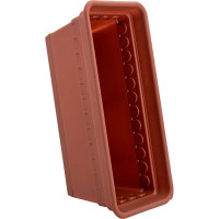 Балконный ящик для растений Martika Колывань 40 см, с поддоном, терракотовый С183Т