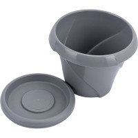 Кашпо Martika Флориана с поддонником, 0.3 л, диам. 100 мм, серое С383СЕР