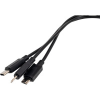 Usb кабель Hoco x74 lightning 8-pin/microusb/type-c, 3в1, 1м, tpe (черный) 0L-00055132