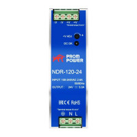 Источник питания Prompower ndr-120-24, на выходе 24 В DC, 5 а, 120 Вт. входное 85-264 В AC (120-370 В DC) NDR12024