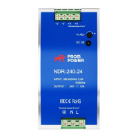 Источник питания Prompower ndr-240-24, на выходе 24 В DC, 10 а, 240 Вт. входное 85-264 В AC (120-370 В DC) NDR24024
