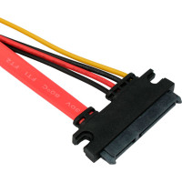 Кабель-удлинитель Cablexpert sata 7+15pin, 30см,медный проводник, пакет, CC-SATAMF-715-30CM