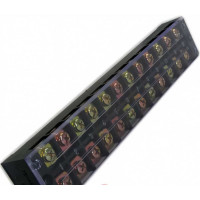 Клеммная винтовая колодка Pro Legend с крышкой, 24 контакта, М3, 15 А, 600 В, 14 AWG, 2 мм2 PL3834