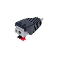 Разъем RCA (Папа) Pro Legend с зажимным механизмом PL2386