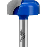 Фреза пазовая фасонная хв-к 8 мм, d-28.6 мм, h-13 мм, r-6.35 мм, l-48 мм vertextools 3506-081329