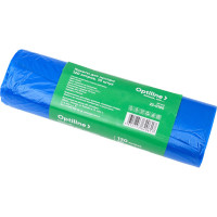 Пакеты для мусора ПНД 70x110 см, 120 л, синие, в рулоне 10 шт. Optiline 23-0100