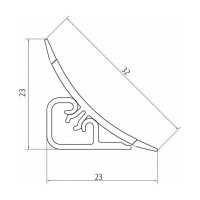 Плинтус KORNER LB 231 17 дуб вотан 3.0 м 17 231-17