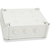 Распределительная коробка OBO Bettermann 190x150x77, полипропилен, IP66, 7xM25, 5xM32, cерая 2007093