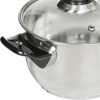 Кастрюля DANIKS 1.9 л, нержавеющая сталь, крышка стекло, dnn1, sd-a19-16/sd-a19-6-16 312268