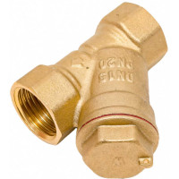 Фильтр STI сетчатый латунный У-образный Ду15 Ру20 муфтовый, уплотнение паронит D260-00673 ТТ000009623