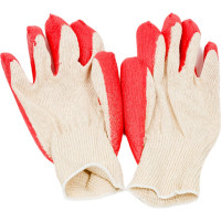 Перчатки Спец х/б одинарный облив (латекс, красный), 13 класс, упаковка-пакет И-8047-И