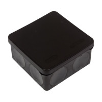 Распаячная коробка IEK км42455 о/п 100x100x50мм ip67 8 вв. черная UKO21-100-100-050-K02-66
