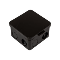Распаячная коробка IEK км41238 80x80x50мм о/к ip54 7 вв. черная UKO31-080-080-050-K02-54