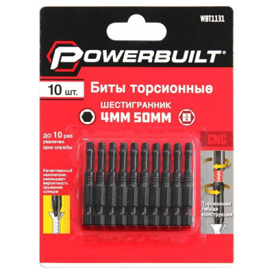 Торсионные биты TORGWIN Powerbuilt WBT1131