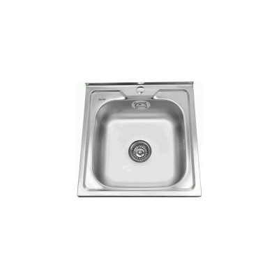 SINKLIGHT Мойка нерж. накл. квадрат 500*500 0.8/180 выпуск 3 1/2 глянец 72150