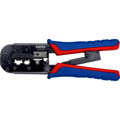 KNIPEX Пресс-клещи для штекеров типа RJ (Western), 2 гнезда, RJ 11/12, RJ 45, 190 мм, KN-975110SB