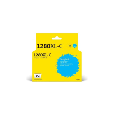 T2 Картридж (LC-1280XLC/1280) для Brother MFC-J5910DW, J6510DW, J6710DW, J6910DW, голубой IC-B1280XL-C