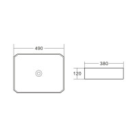 Керамическая накладная раковина BelBagno BB1386