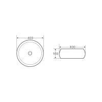 Керамическая накладная раковина BelBagno круглая BB1065