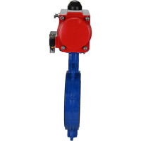 Затвор DN.ru дисковый GGG50-GGG40-EPDM Ду250 Ру16 с пневмоприводом, пневмораспределителем D050-01831