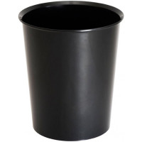Корзина для бумаг Стамм 14 л, цельная, черная КР55