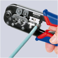 Пресс-клещи для штекеров KNIPEX RJ (Western), 2 гнезда, RJ 11/12, RJ 45, 190 мм, KN-975110SB