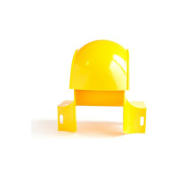 Кабельный спуск LANMASTER под трубу, с крышкой для лотка 120 мм, желтый LAN-OT120-OS