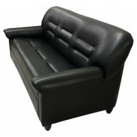 Диван Мягкий офис с механизмом трехместный черный МО303ЧН_MH