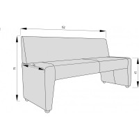 Диван Мягкий офис Ритм трехместный паприка РТ301ПП