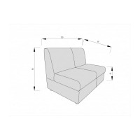 Секция дивана Мягкий офис Кардинал двухместная зеленая КРД601ЗЛ