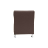Секция дивана Мягкий офис Классик одноместная коричневая КЛ501КОР