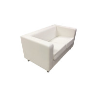 Диван Мягкий офис Аполло Люкс двухместный молочный АПЛЮ201МЛ