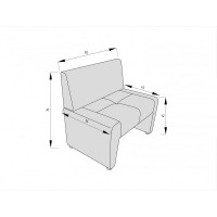 Диван Мягкий офис Ритм одноместный красный РТ102КР