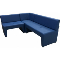 Угловой диван Мягкий офис Ритм синий РТ401СН