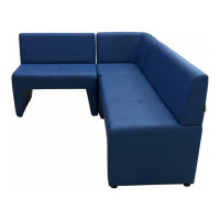 Угловой диван Мягкий офис Ритм синий РТ401СН