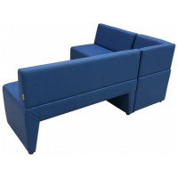 Угловой диван Мягкий офис Ритм синий РТ401СН