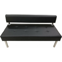 Секция дивана Мягкий офис Сатурн трехместная черная СТР701ЧН