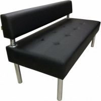 Секция дивана Мягкий офис Сатурн трехместная черная СТР701ЧН