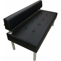 Секция дивана Мягкий офис Сатурн трехместная черная СТР701ЧН