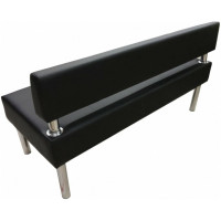 Секция дивана Мягкий офис Сатурн трехместная черная СТР701ЧН