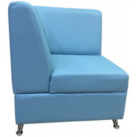 Угловая секция Мягкий офис Кардинал внутренняя голубая КРД801ГЛ