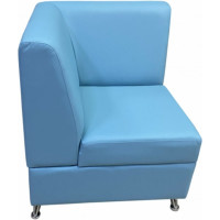 Угловая секция Мягкий офис Кардинал внутренняя голубая КРД801ГЛ