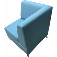 Угловая секция Мягкий офис Кардинал внутренняя голубая КРД801ГЛ