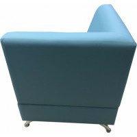 Угловая секция Мягкий офис Кардинал внутренняя голубая КРД801ГЛ