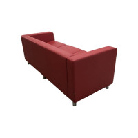 Диван Мягкий офис Аполло Люкс трехместный красный АПЛЮ301КР