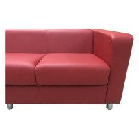 Диван Мягкий офис Аполло Люкс трехместный красный АПЛЮ301КР