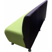 Секция дивана Мягкий офис Классик трехместная фиолетово-салатовая КЛ701ФЛТСЛТ