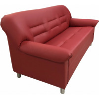 Диван Мягкий офис с механизмом трехместный красный МО301КР_MH