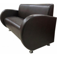 Диван Мягкий офис Классик двухместный коричневый КЛ203КОР